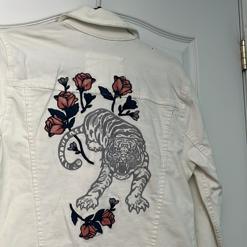 Hollister Jean Jacket with Tiger Backpiece
